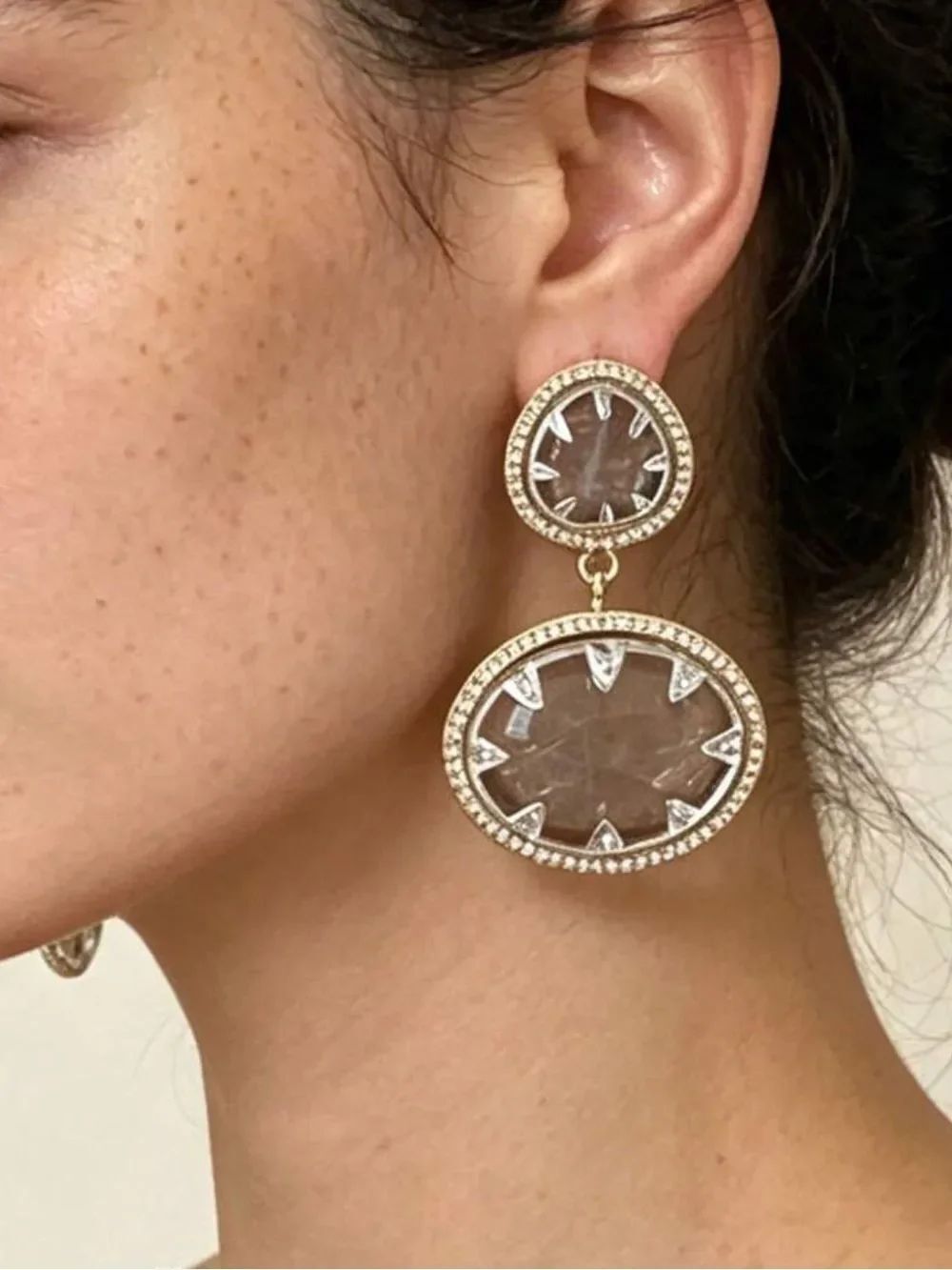 Crystal dangle earrings S1439